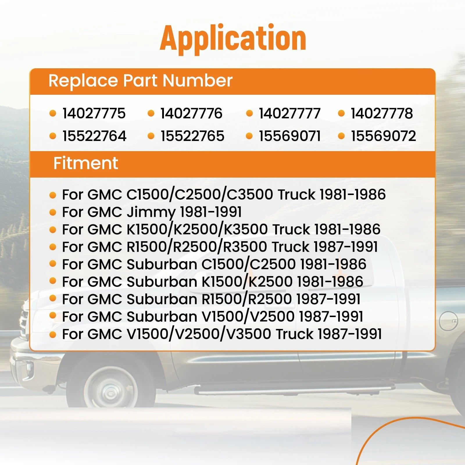 8pcs Weatherstrip Seals Kit for Chevy GMC (1981–1991)