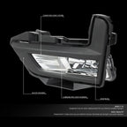 Pair of Chrome Housing Front Fog Lights for Nissan Rogue (2017–2018)