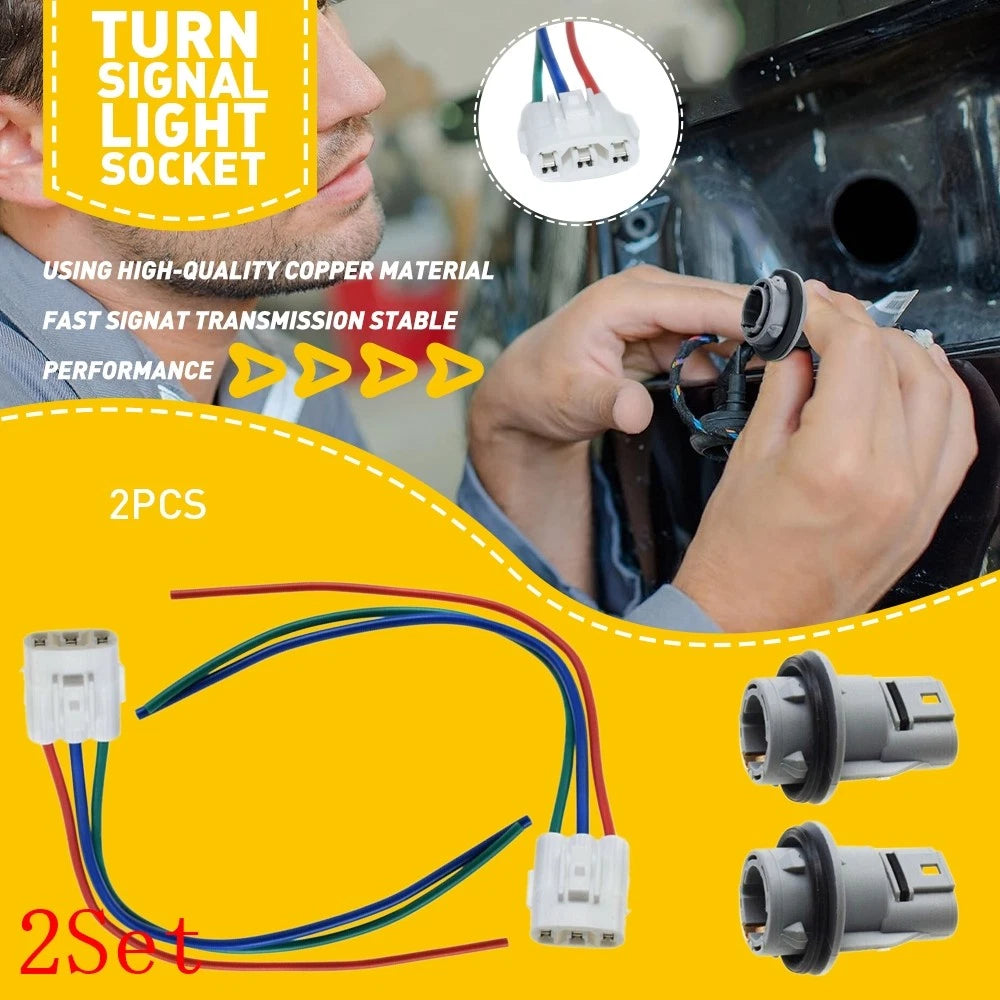 2X Turn Signal Blinker Light Socket Connector for Honda Acura