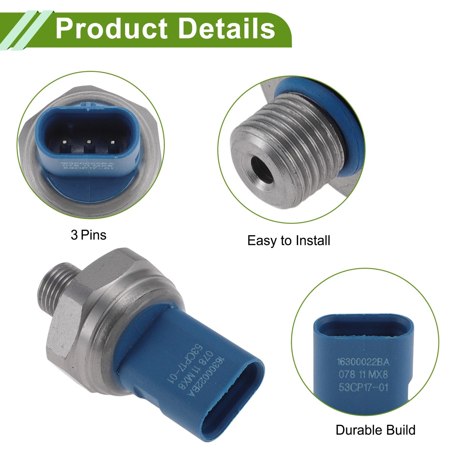 Fuel Injection Pressure Sensor No.16300022BA for Nissan X-Trail 