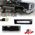 Smoke Lens White LED Front Side Marker Light for Chevrolet C10 C20 C30 (1981–1991)