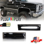 Smoke Lens White LED Front Side Marker Light for Chevrolet C10 C20 C30 (1981–1991)