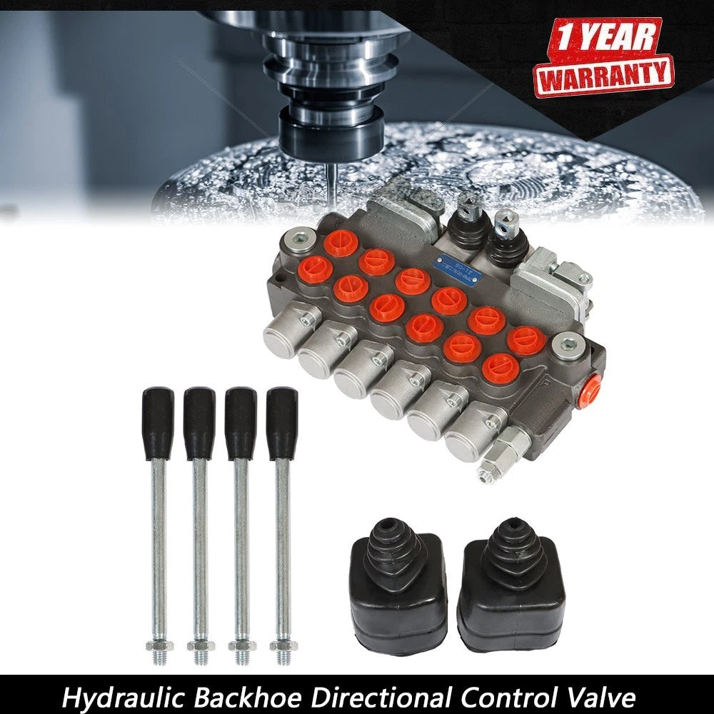 Directional Control Valve for Backhoe (11 GPM, 4 Joysticks, 6 Spool)