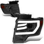 3D LED DRL Tube Bar Projector Headlight for Ford F150 (2009–2014)