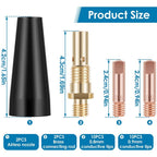MIG Welding Kit with Airless Nozzle and Brass Rods for Automotive Use