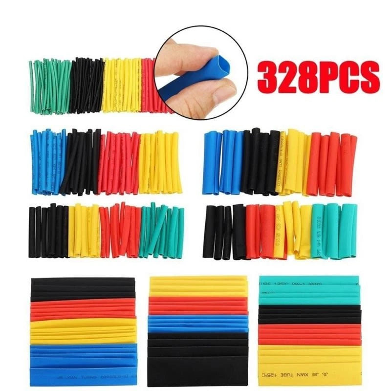 328pcs Heat Shrink Tubing Kit for Automotive Wiring Insulation