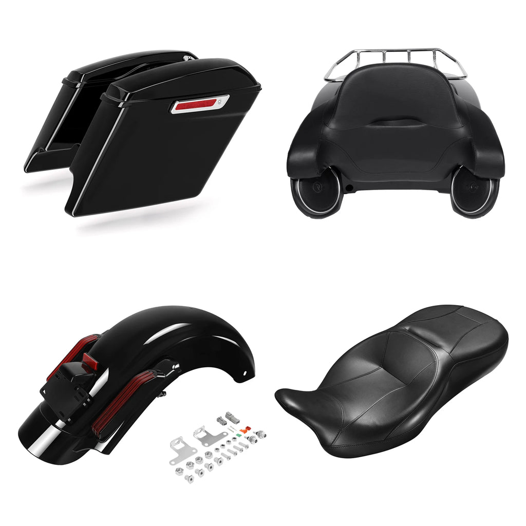 King Trunk Saddlebags Rear Fender System for Harley Touring (2014–2024)