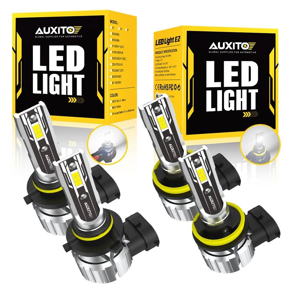 Set of 4 LED Headlight Bulbs for H11/9005 (6500K)