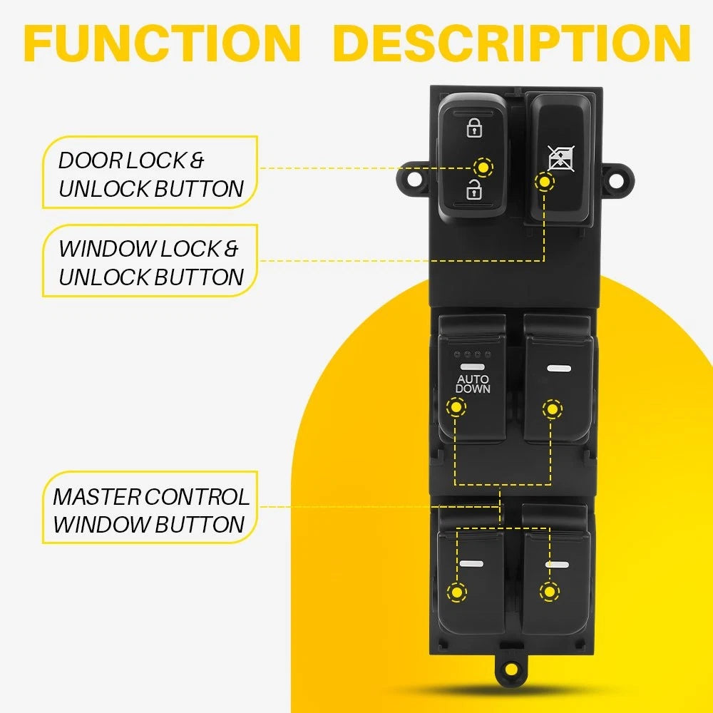 Power Window Switch DWS1979 for Kia Optima (2011–2013) Front Driver