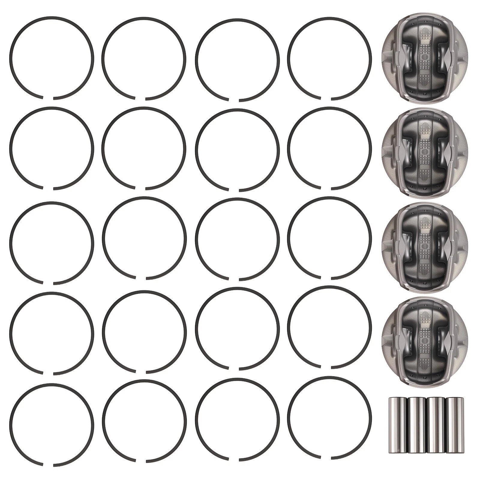 4 Piston & Ring Kit for Hyundai Kia Accent Rio 1.6L (2012–2016)
