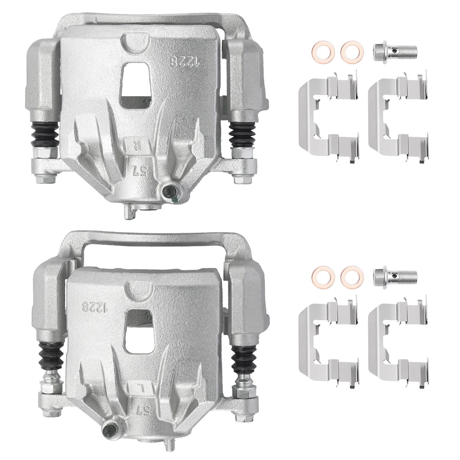 2X Front Brake Calipers with Bracket for Hyundai Elantra 2014-2016, Coupe 2013-2014