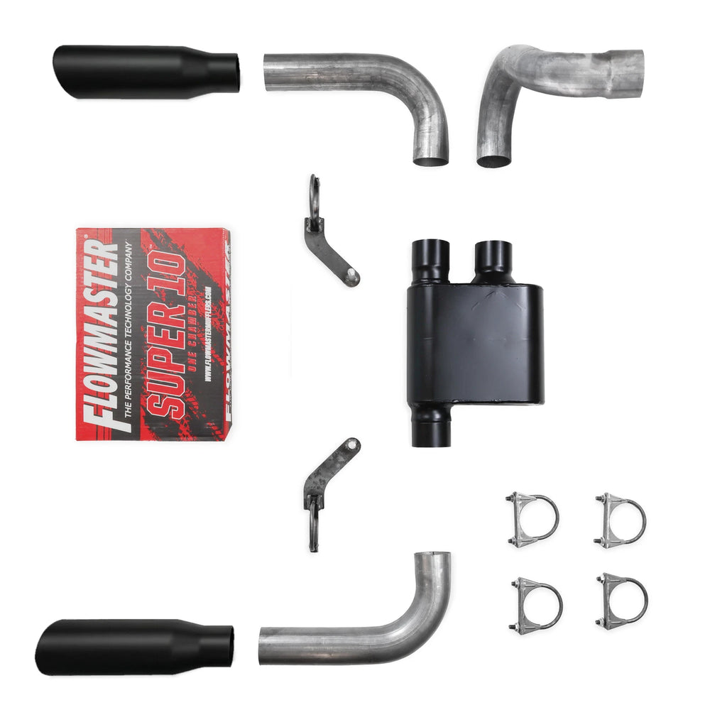 Dual Exhaust Kit for Jeep Wrangler (2018–2025) Flowmaster Super 10 w/ Tips