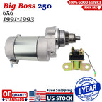 Starter Motor for Polaris Big Boss 250 6x6 (1991–1993) W/Bendix & Relay