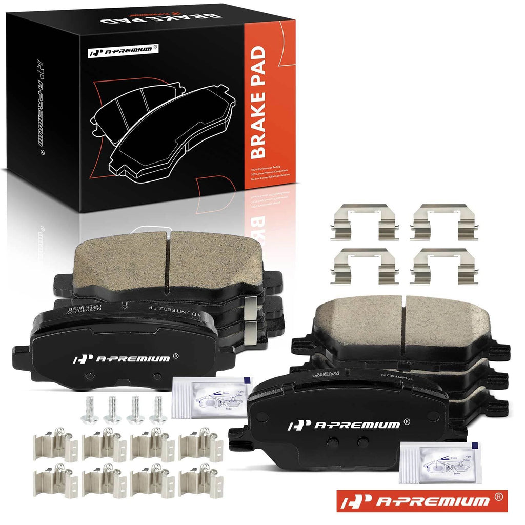 8x Front & Rear Ceramic Brake Pads for Jeep Renegade (2015–2022)