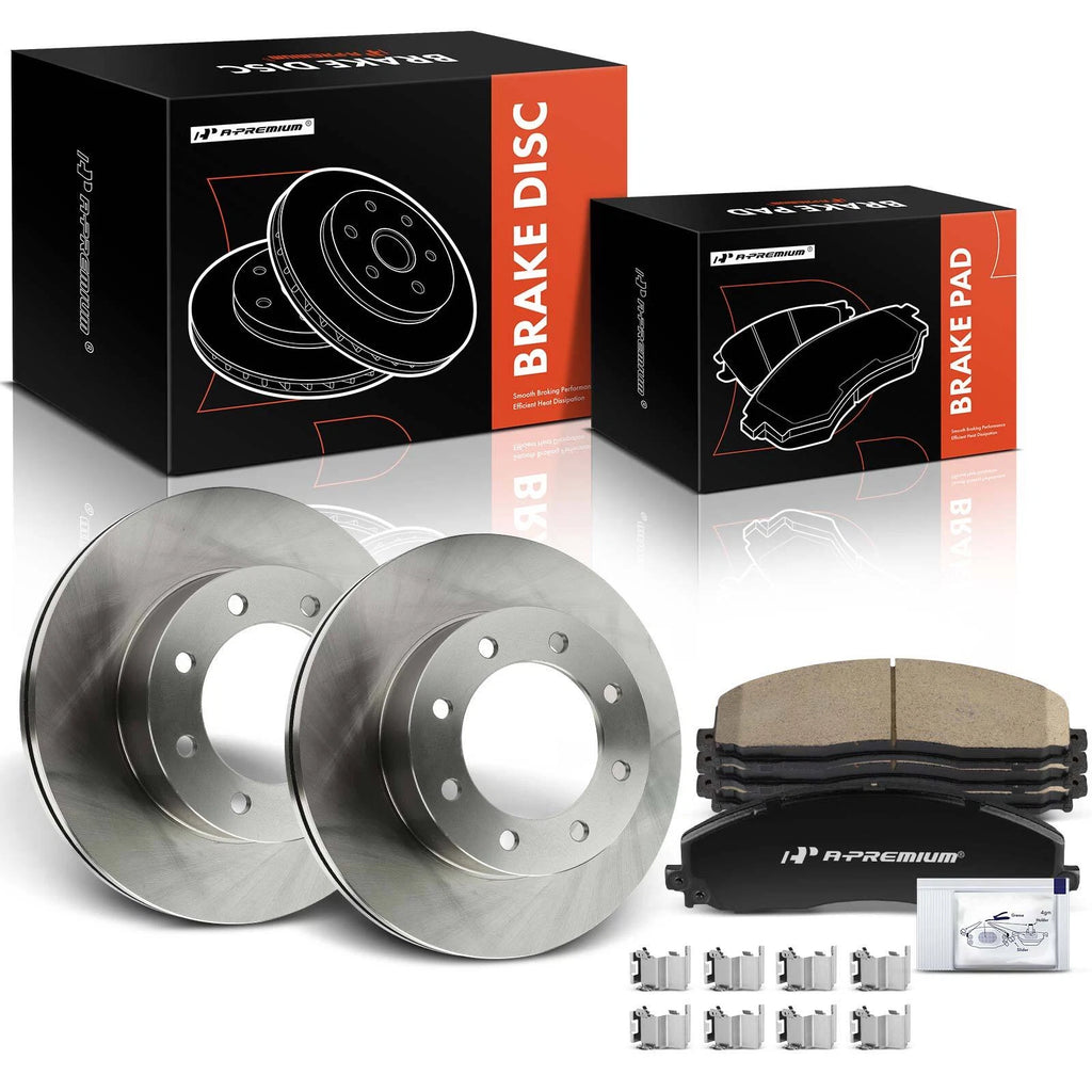 Front Disc Brake Rotors & Ceramic Pads for Ford F-250 Super Duty (2013–2021)