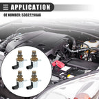 Set of 4 Multiple Displacement Solenoid for Dodge Ram (No. 53022298AA)