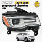 HID/Xenon Headlight for Jeep Grand Cherokee (2019–2021) Chrome Right Passenger