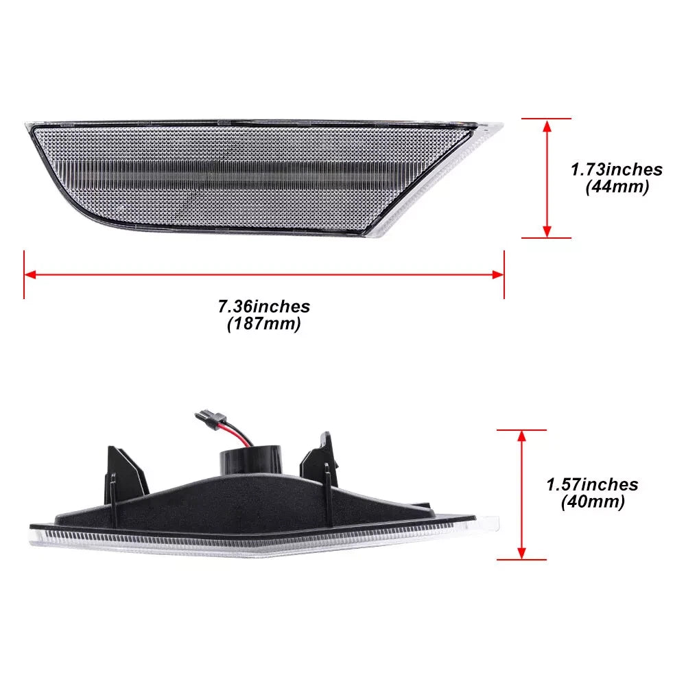 2X LED Amber Front Bumper Side Marker Lights for Honda Odyssey RL6 (2018–2024)