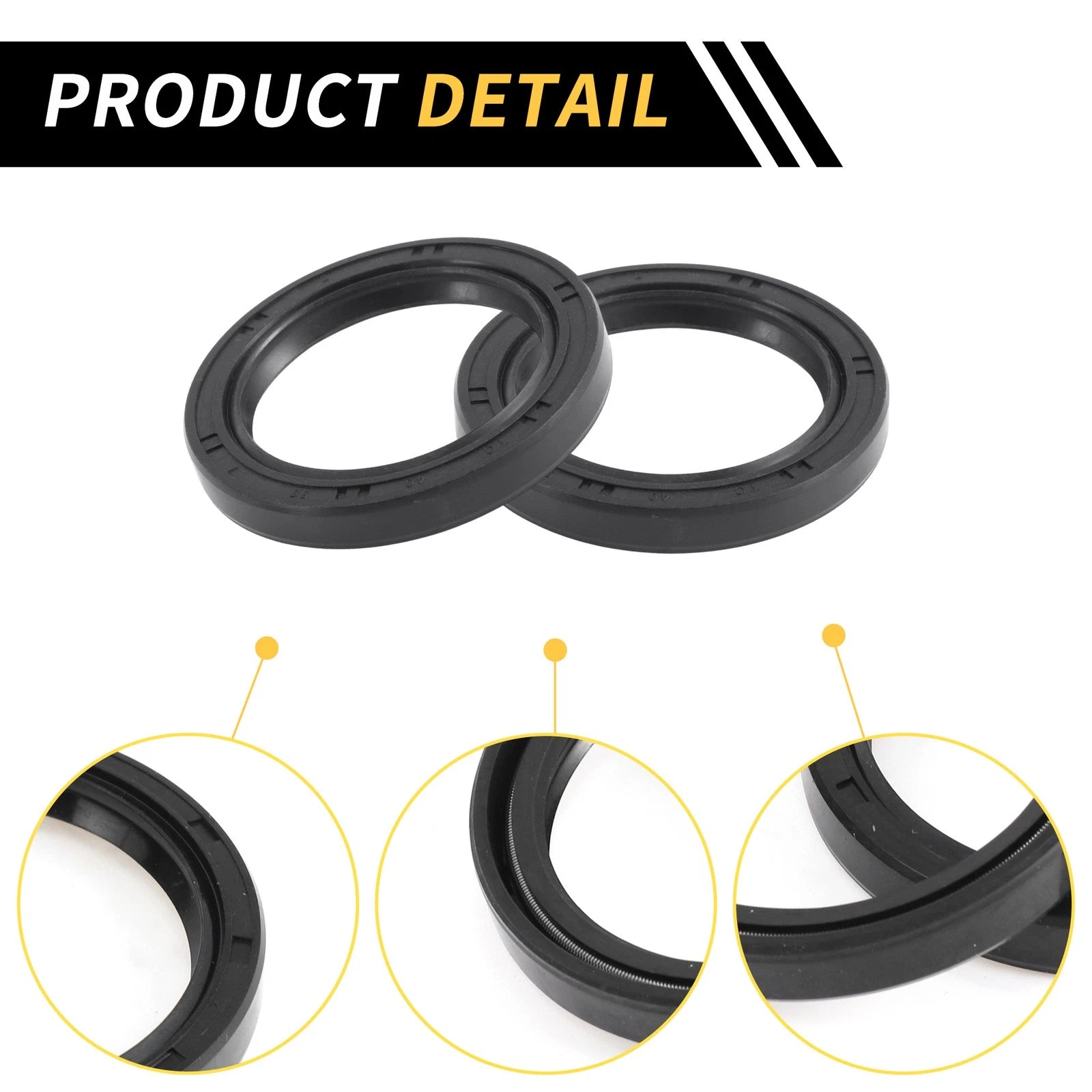 Set of 5 Oil Seal Ring 40x55x7mm for Various Models (NBR Rubber)