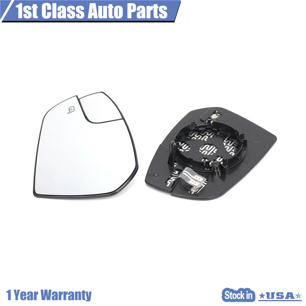 Pair of Rear View Mirror Glass with Backplate for Ford Escape (2017-2018)