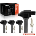 Set of 4 Ignition Coils & 4 Spark Plugs for Subaru 2.5L 
