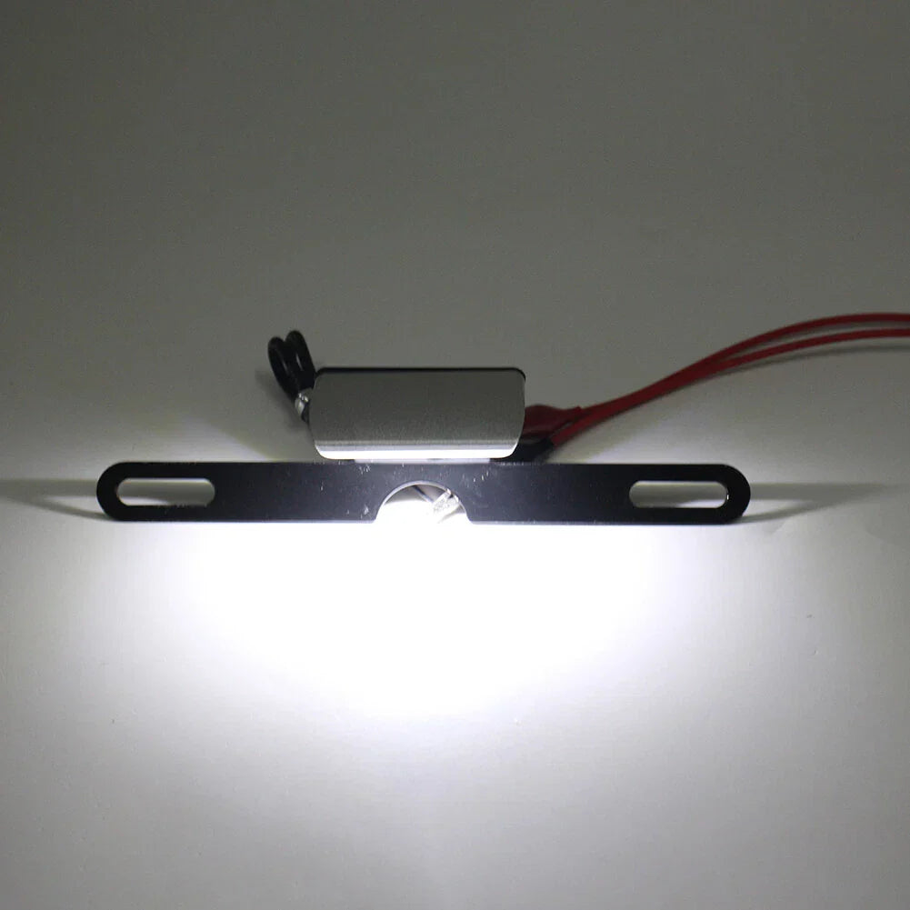 LED Brake Tail Light License Plate Mount Holder Bracket for Motorcycle Silver