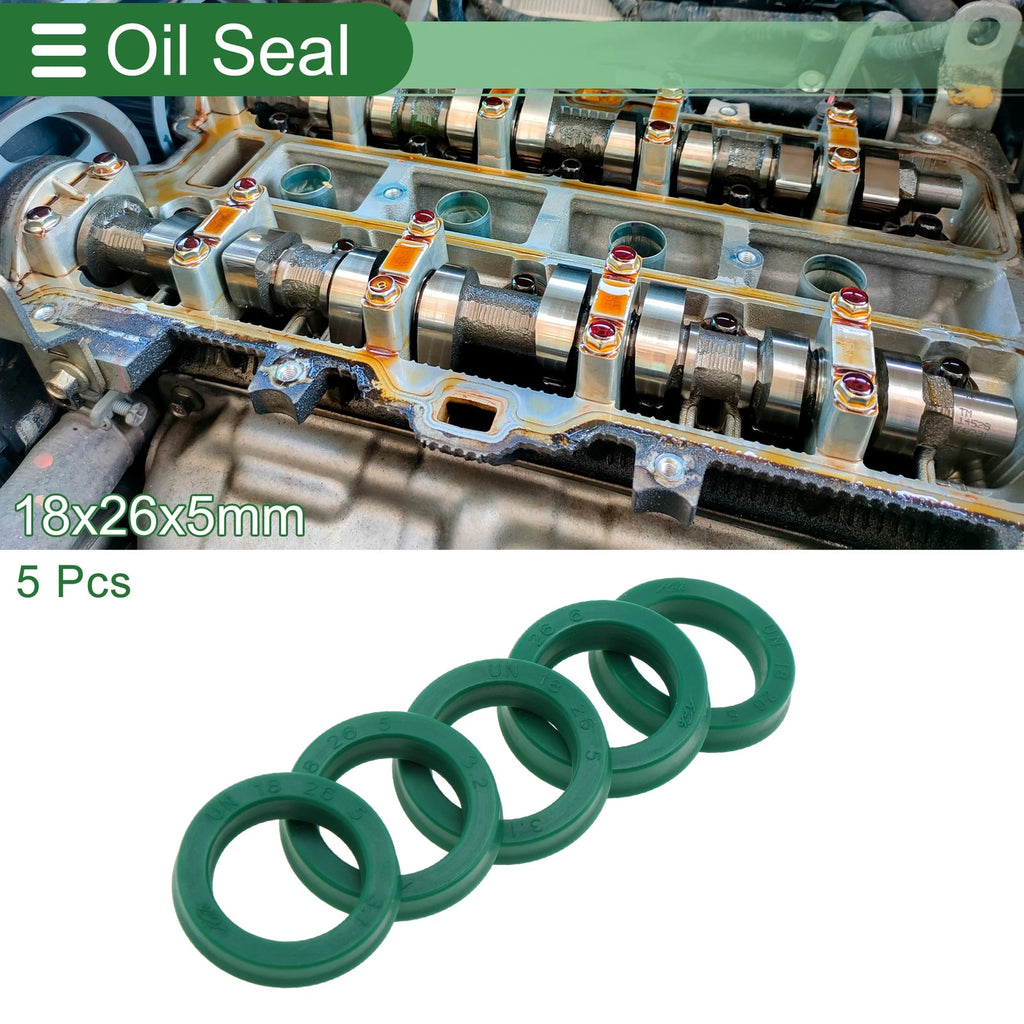Set of 5 Oil Seal Ring 18x26x5mm for Rotary Shaft (High Pressure)