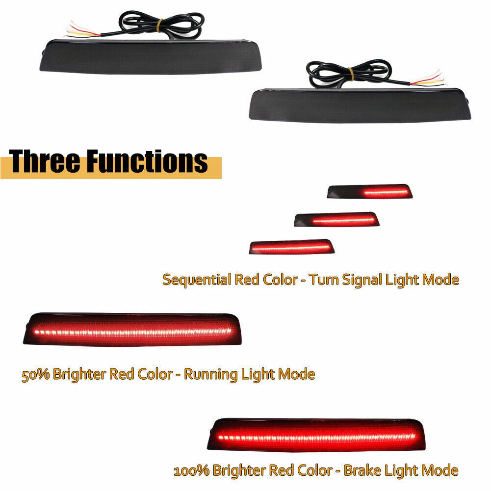 2X Smoke Sequential LED Tail Brake Lights for Chevrolet Equinox (2010–2017)