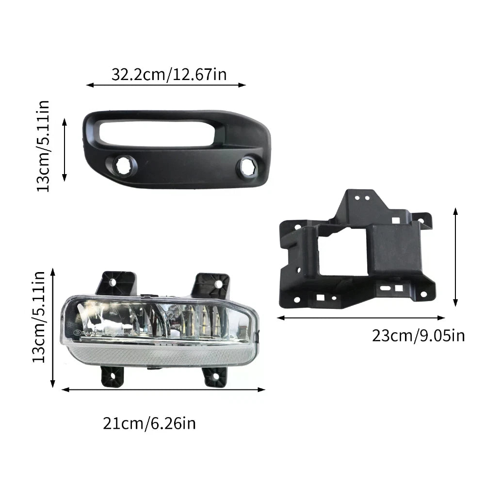 LED Fog Light Lamp Kit with Bracket & Wires for Dodge Ram 2500 3500 (2019–2024)