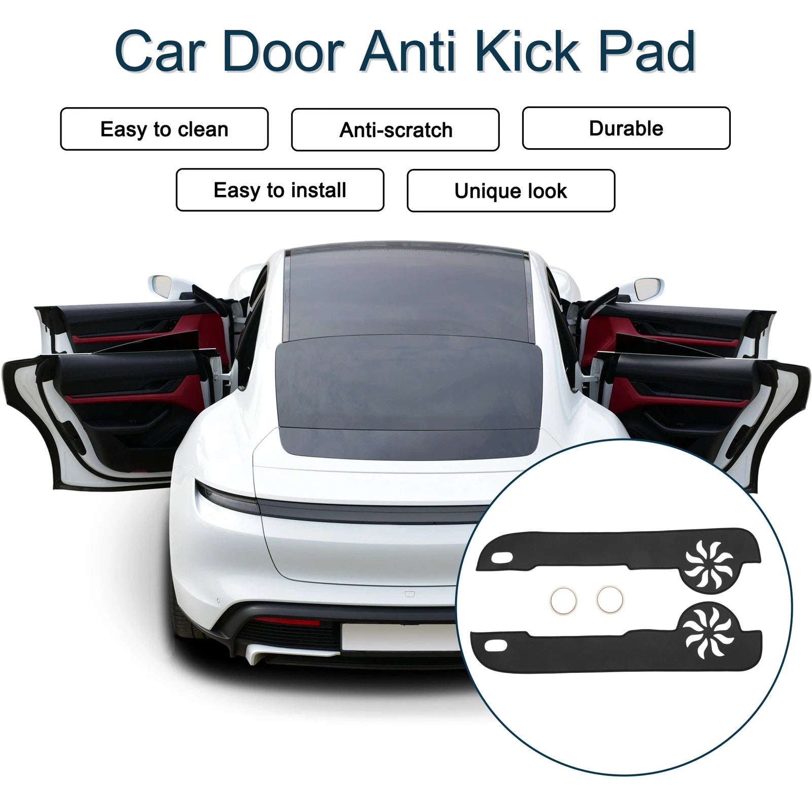 Set of 1 Car Door Anti Kick Pad Sticker Protector for Volkswagen Beetle (2007–2010)