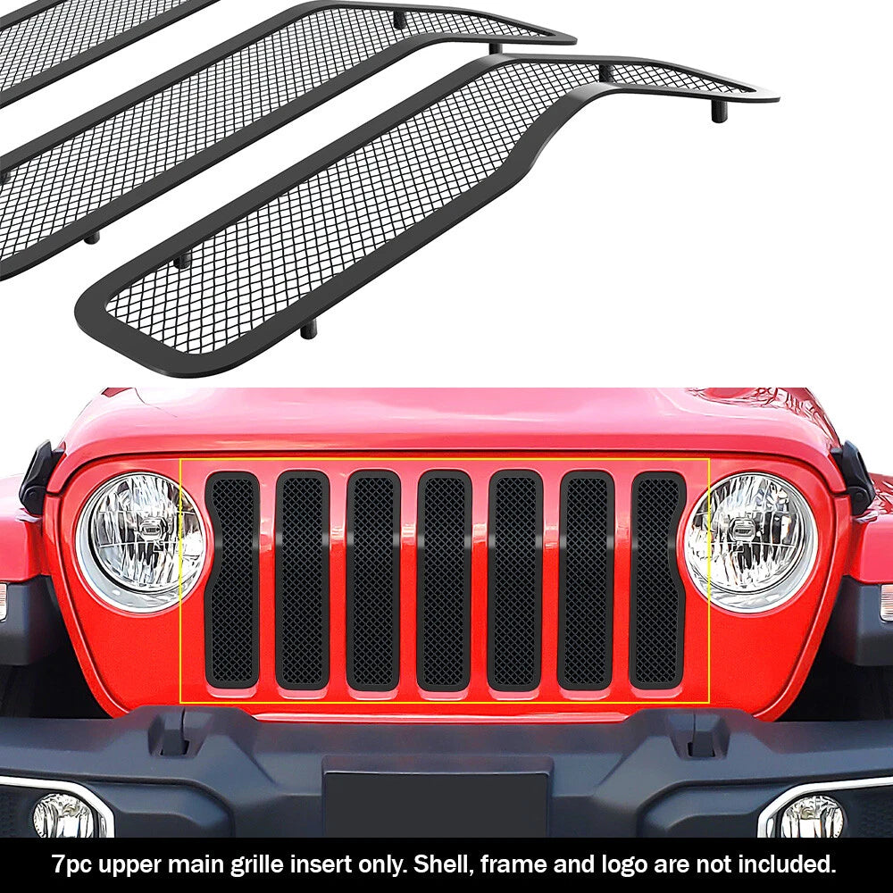 Stainless Black Mesh Grille Insert for Jeep Gladiator (2020–2021)