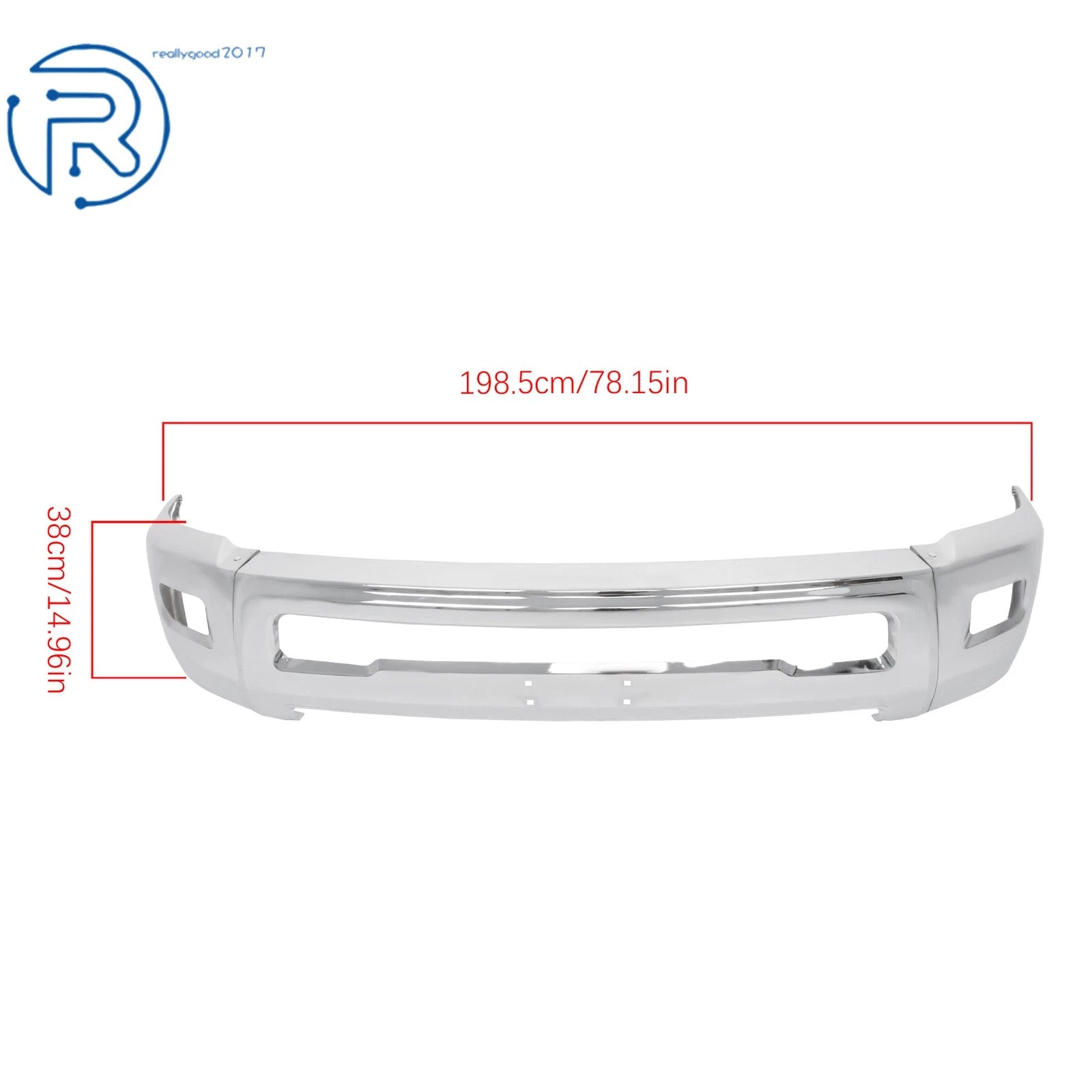 Chrome Split Front Bumper Assembly for Dodge RAM 2500 3500 (2010-2018)