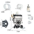 Carburetor Kit for 52cc 49cc 43cc Brush Cutters (Metal Parts)