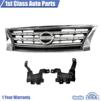 Front Shell Silver Insert with Chrome Grille for Nissan Sentra (2013-2015)