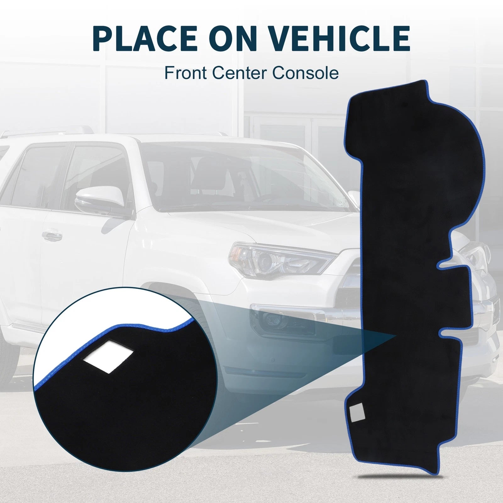 Dashboard Cover Mat for Honda N-WGN JH3/JH4 (2013–2020) Black Blue Set of 1