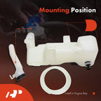 Windshield Washer Reservoir with Cap and Pump for Chevy Volt (2011â2012)