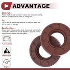 Set of 2 Oil Seal Rotary Shaft Seal FKM Rubber 22x45x10mm  