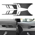 4 Pcs Carbon Fiber Door Handle Trim for Audi A4 B9 (2017-2020)