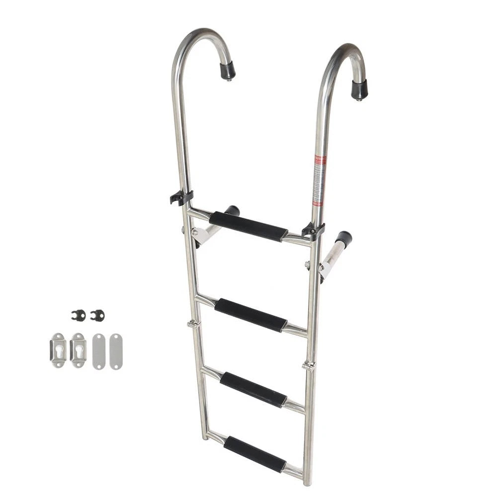 Stainless Steel Telescoping Dock Ladder for Boats (2/3/4/5 Steps)