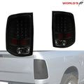 Black Tail Lights Brake Lamps Assembly for Dodge Ram 1500 (2009–2018)