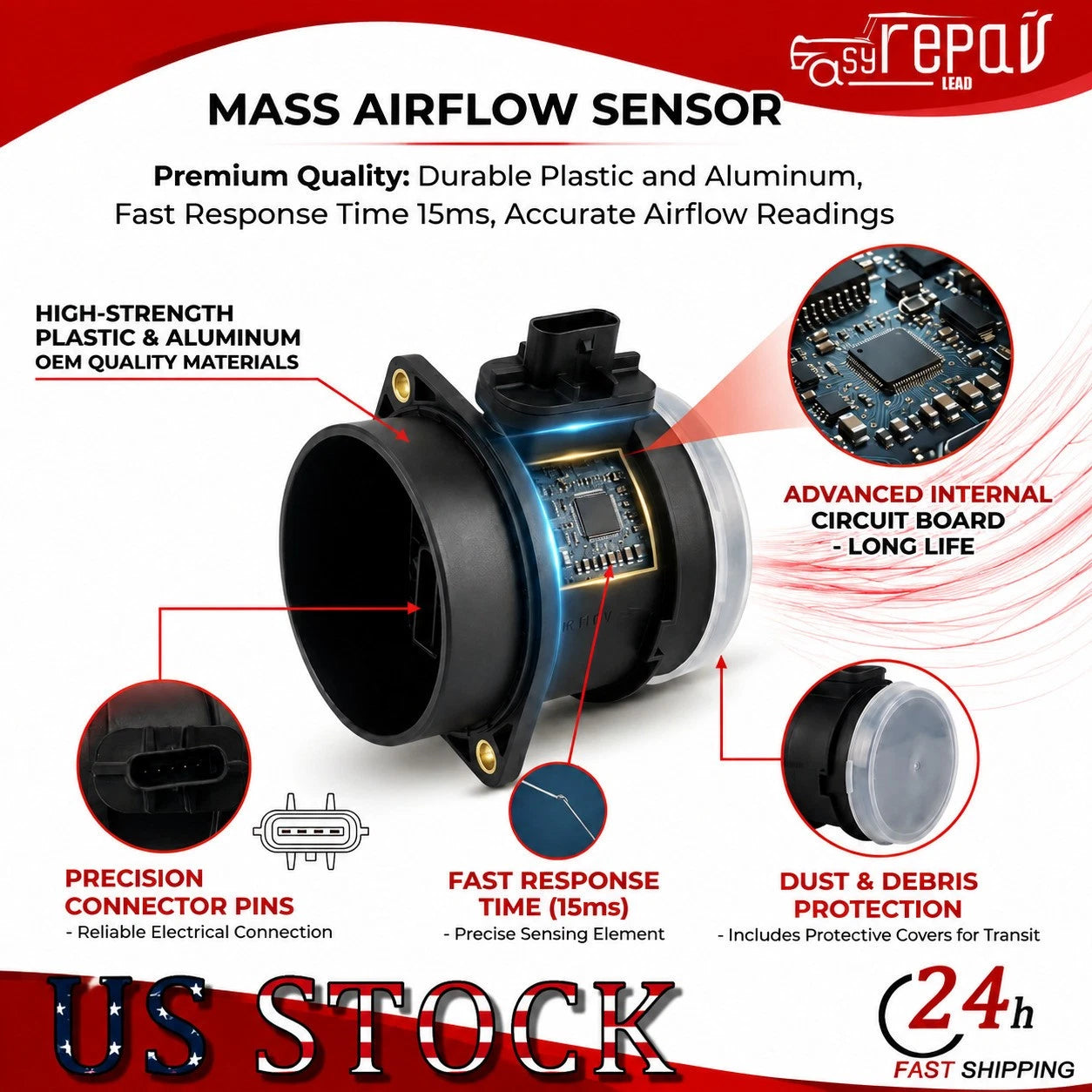 Mass Air Flow Sensor for Suzuki Vitara Sidekick (1999–2003)