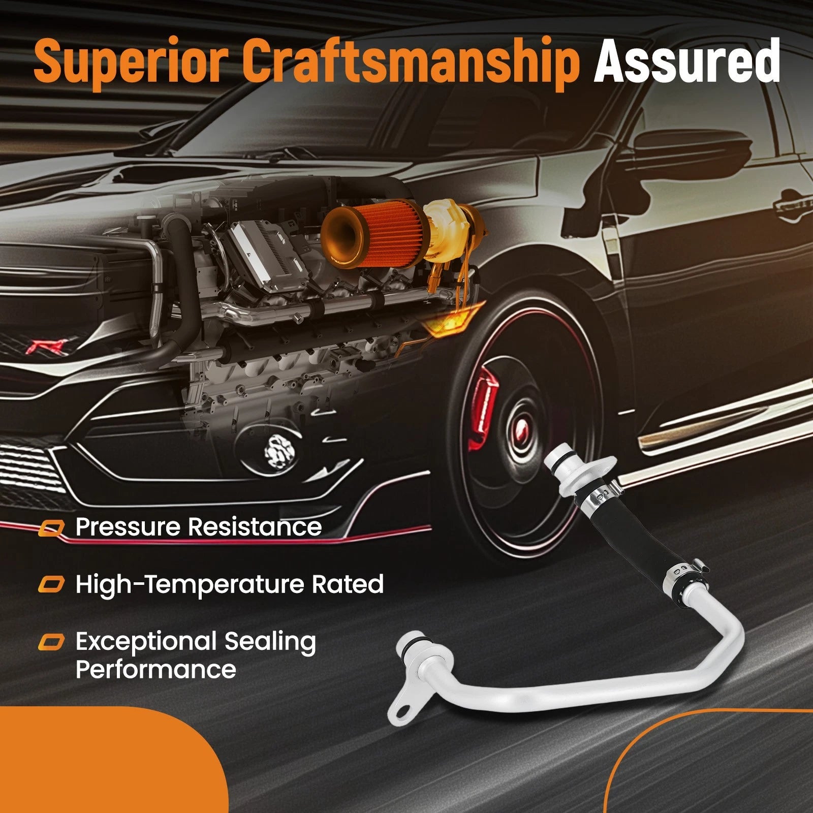 Turbo Coolant Line Hose for BMW 535i 640i X1 X3 X4 X5 X6 35i 35iX (2011–2019)