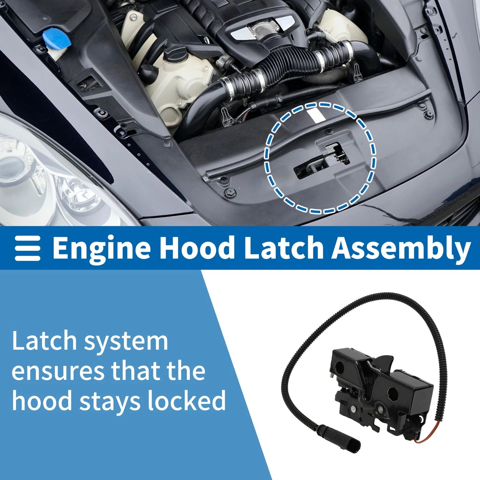 Hood Latch Assembly for Volkswagen e-Golf (2015–2018) No. 5G1823509B