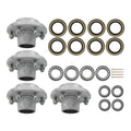 Set of 4 Galvanized Trailer Hub Kits for 6000lbs Axle (Year Range)