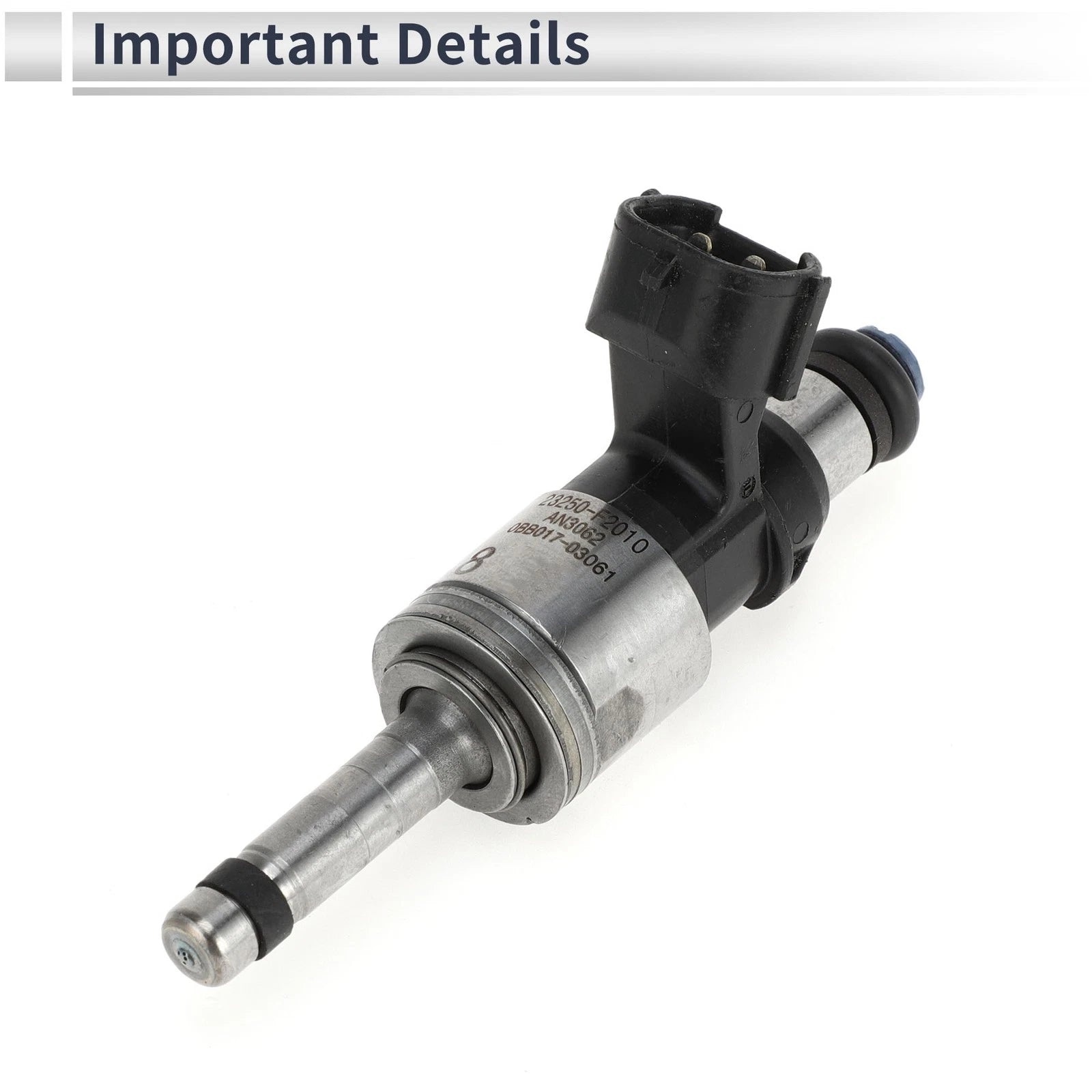 Fuel Injector No. 23209F2010 for Toyota Corolla (2020–2024) 1 Pc Black Silver Tone