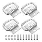 Set of 4 Heavy Duty D-Ring Lashing Eyelets for Trailers Trucks RVs Boats