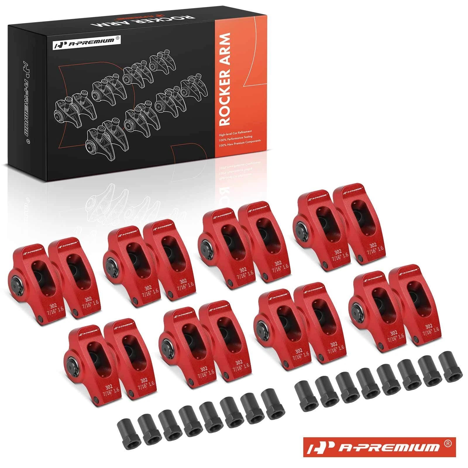 Red Aluminum Roller Rocker Arm for Small Block Ford SBF 302 (2024–2024)