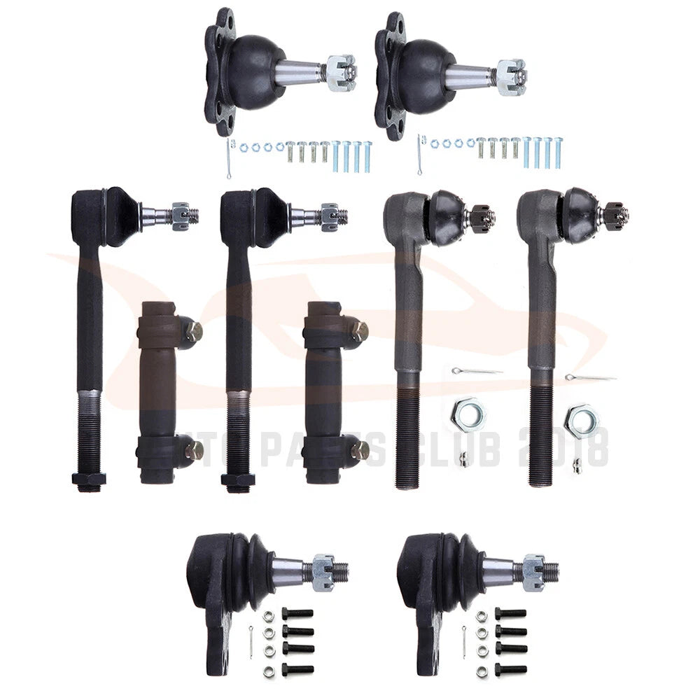 Set of 10 Front Ball Joints Tie Rod Ends for Chevrolet Blazer/Tahoe (1992–1995)