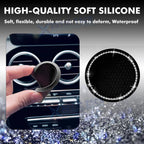 Shiny Cup Holder Insert Pad for Engine Push to Start Button Ring Cover (YYYY-YYYY)