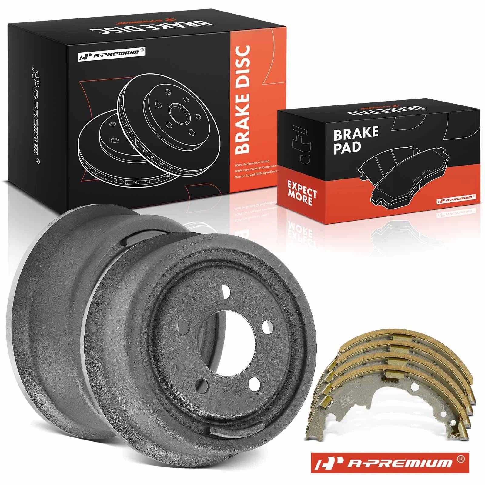Brake Drums + Ceramic Brake Shoes for Jeep Wrangler TJ (2001–2006)